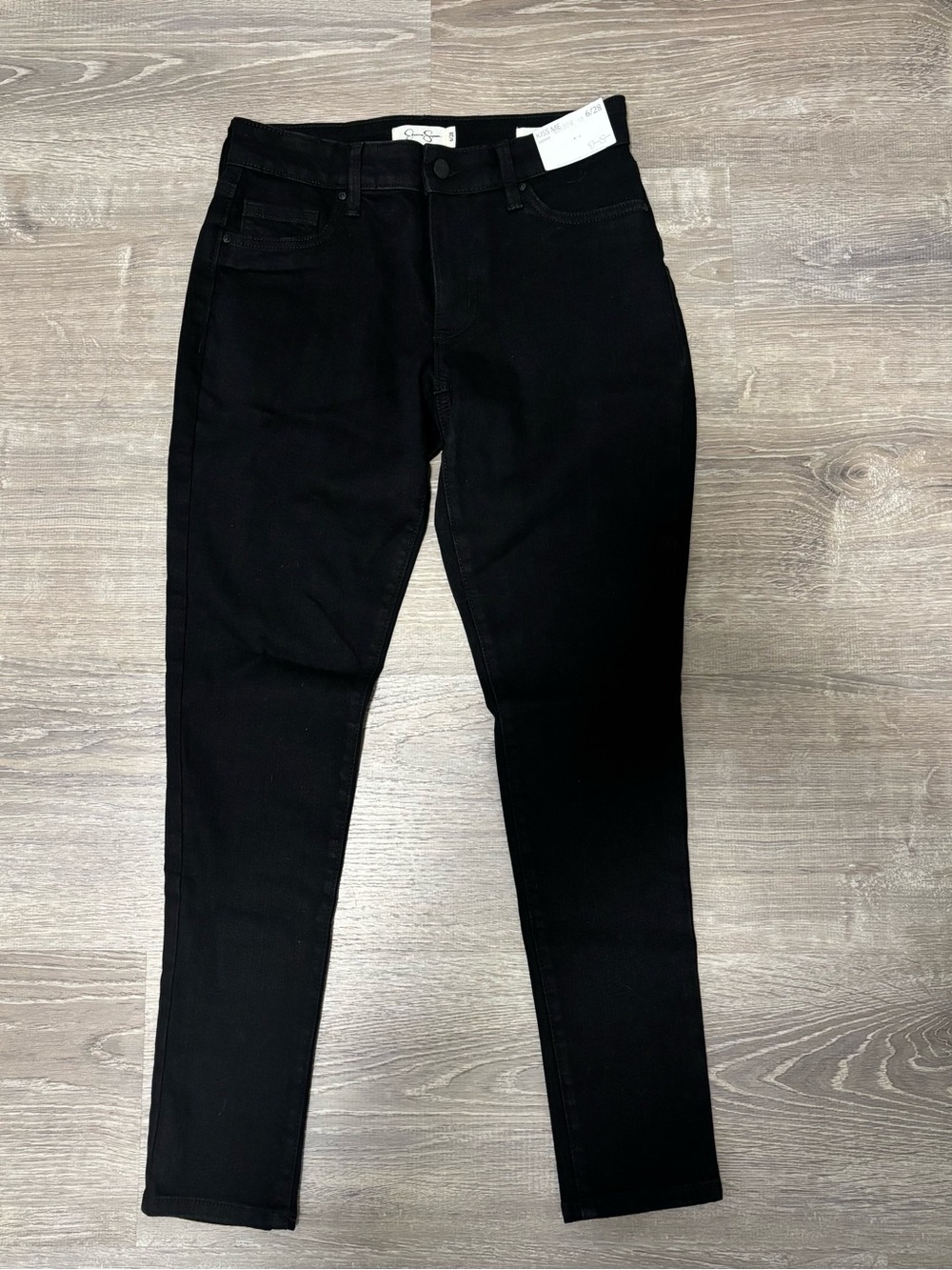 Jessica Simpson Jeans Kiss Me Skinny Black Zip 5-Pocket Stretch Size 6/28 NWT
